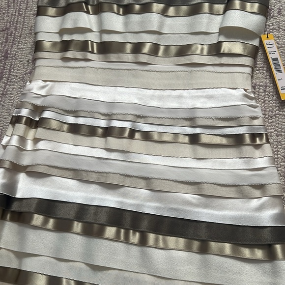 NWT Alice + Olivia Striped Ribbon Dress - Picture 4 of 9